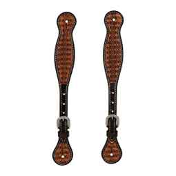 Floret Tooled Mens Spur Straps Weaver Leather